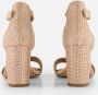 Tamaris Sandalen met hak beige Textiel Dames - Thumbnail 6
