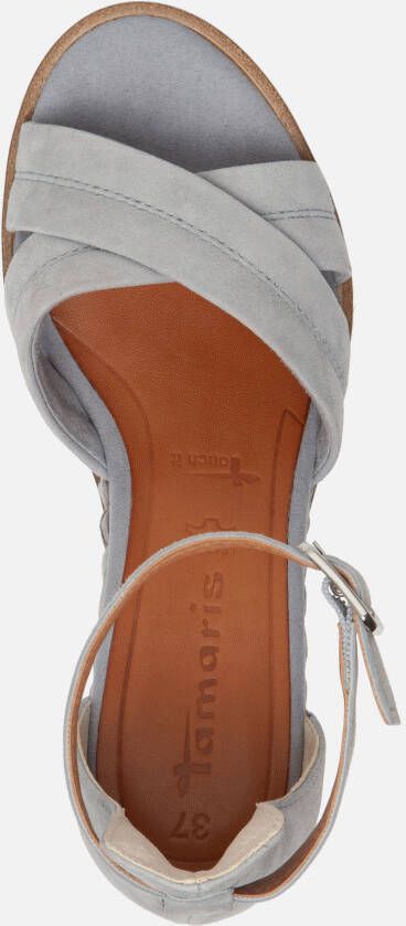 Tamaris Blauwe Su de Sleehak Sandalen Blue Dames Schoenen