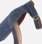 Tamaris Denim Sandalen met hak blauw Textiel - Thumbnail 5