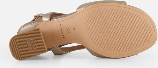tamaris Sandalen met hak brons Leer