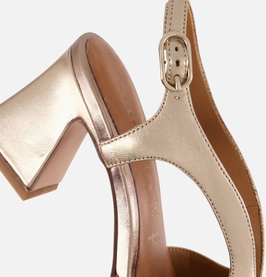 tamaris Sandalen met hak brons Leer