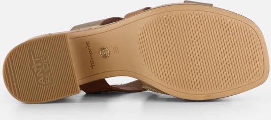 tamaris Sandalen met hak cognac Synthetisch