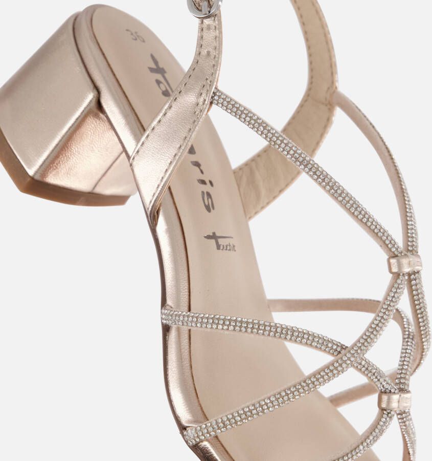 tamaris Sandalen met hak goud Synthetisch