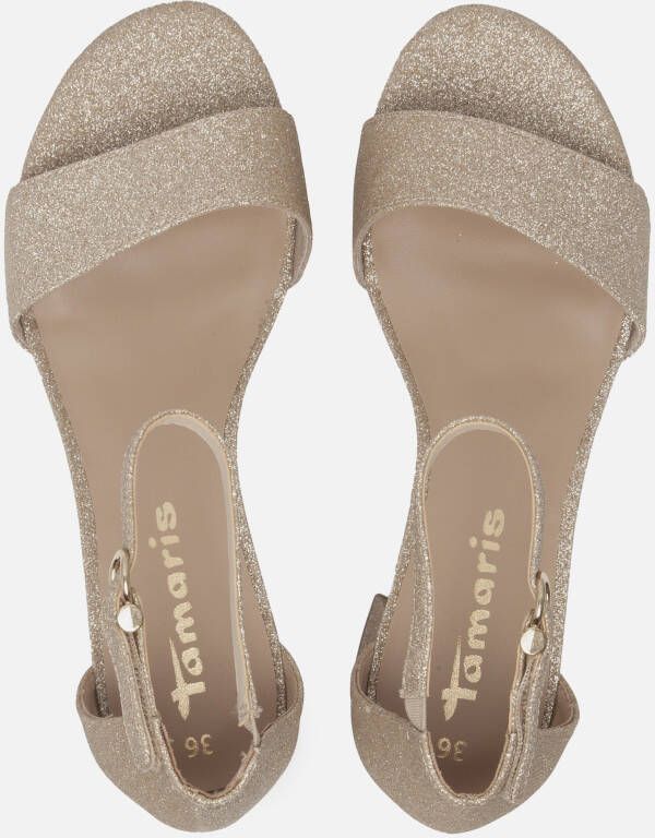 tamaris Sandalen met hak goud Synthetisch