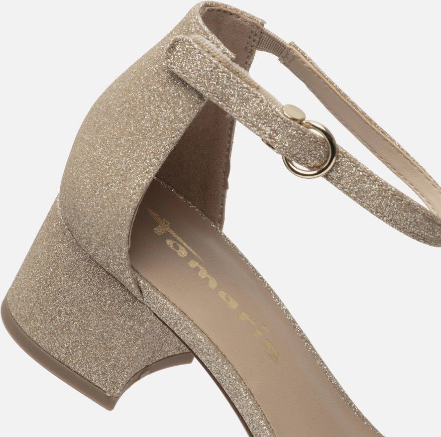 tamaris Sandalen met hak goud Synthetisch