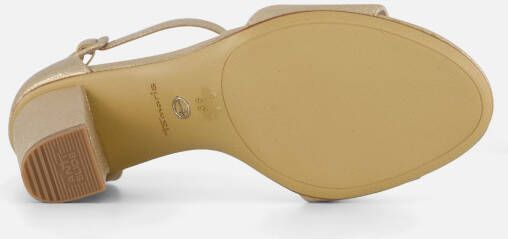 tamaris Sandalen met hak goud Textiel