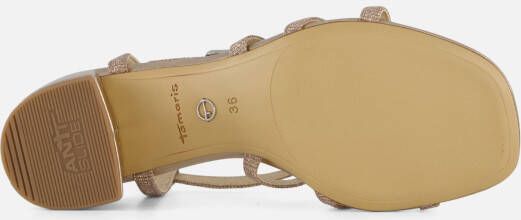 tamaris Sandalen met hak goud Textiel