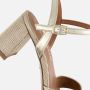 Tamaris Sandalen met hak goud Textiel Dames - Thumbnail 10