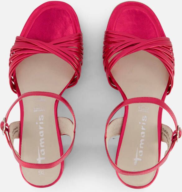 tamaris Sandalen met hak roze Synthetisch