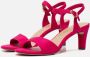 Tamaris Sandalen met hak roze Textiel Dames - Thumbnail 3