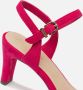 Tamaris Sandalen met hak roze Textiel Dames - Thumbnail 6