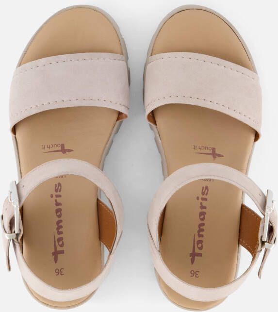 tamaris Sandalen met hak taupe Suede
