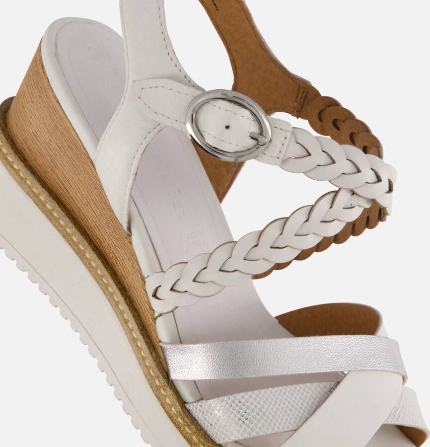 tamaris Sandalen met hak wit Synthetisch