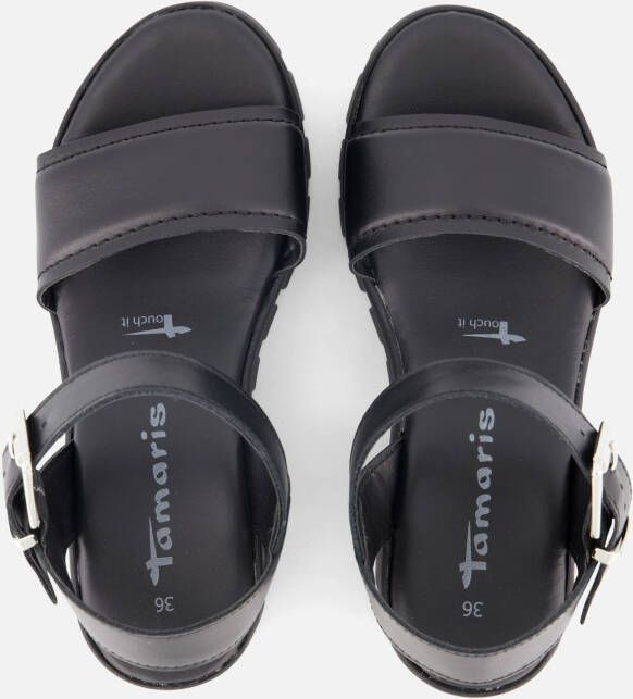 tamaris Sandalen met hak zwart Leer