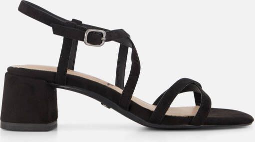 tamaris Sandalen met hak zwart Textiel