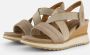 Tamaris Sandalen met sleehak taupe Leer Dames - Thumbnail 10