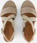 Tamaris Sandalen met sleehak taupe Leer Dames - Thumbnail 6