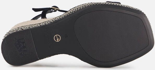 tamaris Sandalen met sleehak zwart Leer