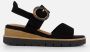 Tamaris Trendy Comfortabele Suède Sandaal Black Dames - Thumbnail 13