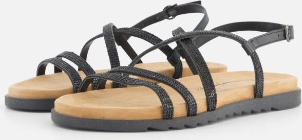 tamaris Sandalen zwart Leer