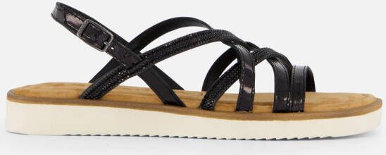 tamaris Sandalen zwart Leer