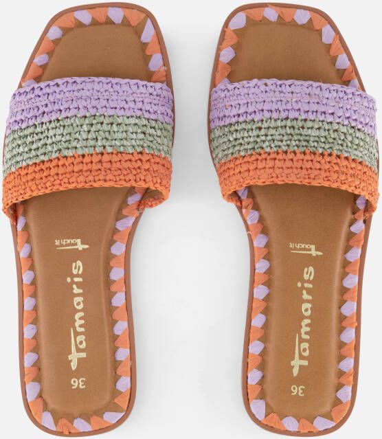 tamaris slippers oranje combi