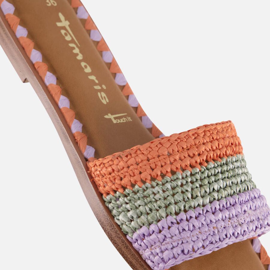 tamaris slippers oranje combi