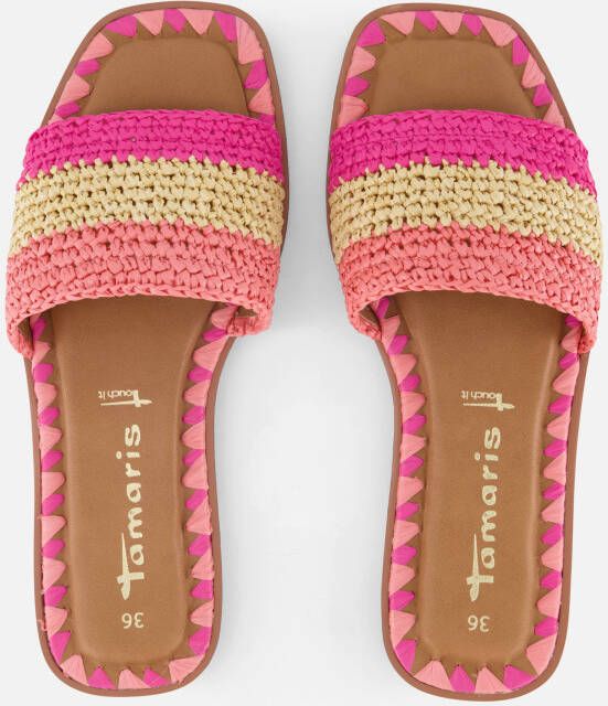 tamaris slippers roze combi