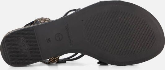 tamaris Slippers zwart Textiel
