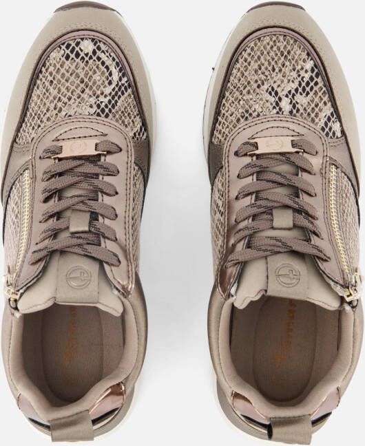 tamaris Snake Sneakers taupe Synthetisch