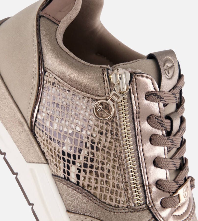 tamaris Snake Sneakers taupe Synthetisch