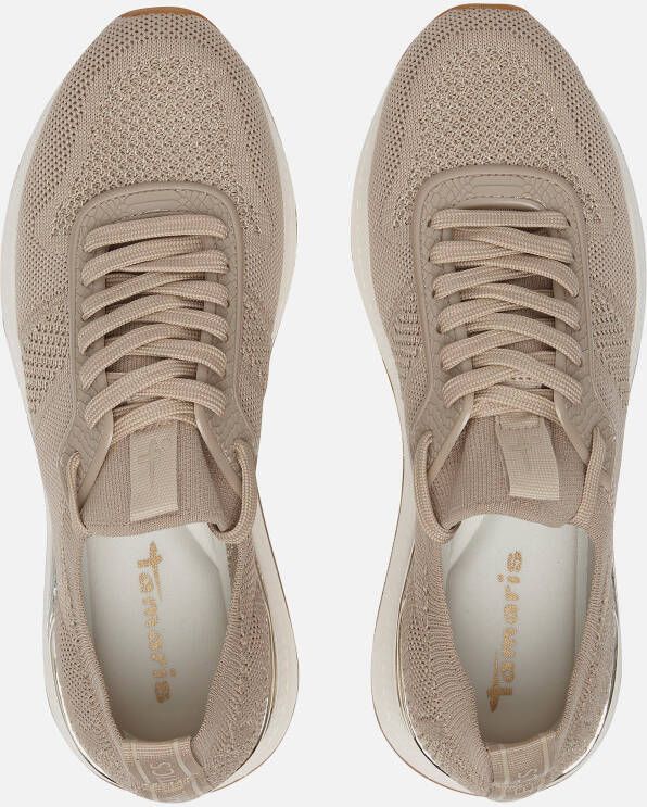 tamaris Sneakers beige Textiel