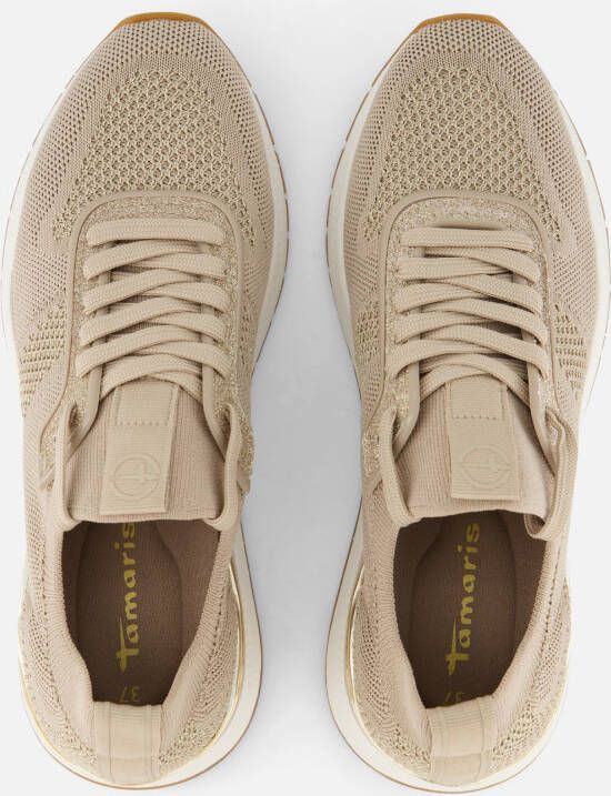 tamaris Sneakers beige Textiel