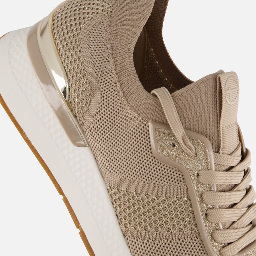 tamaris Sneakers beige Textiel