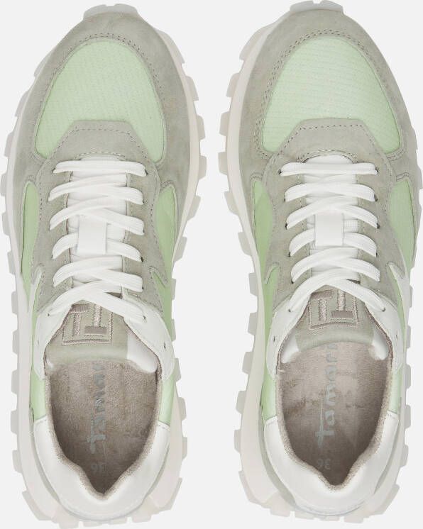 tamaris Sneakers groen Imitatieleer