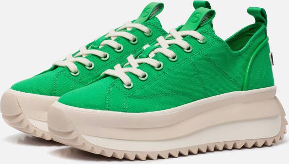 tamaris Sneakers groen Textiel