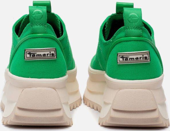tamaris Sneakers groen Textiel