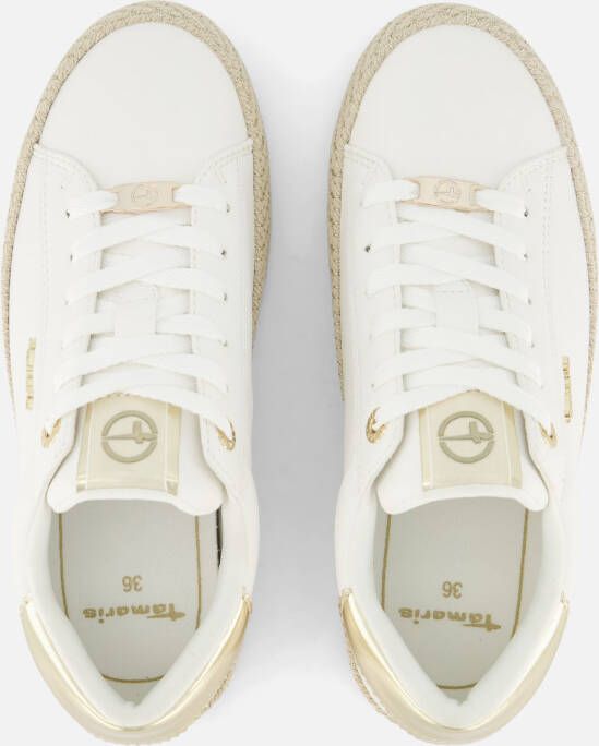 tamaris Sneakers wit Textiel