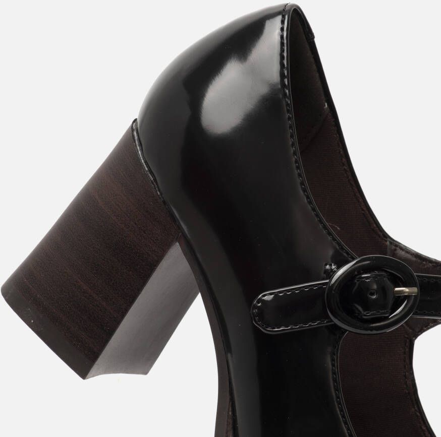 tamaris Trotteur Pumps zwart Textiel