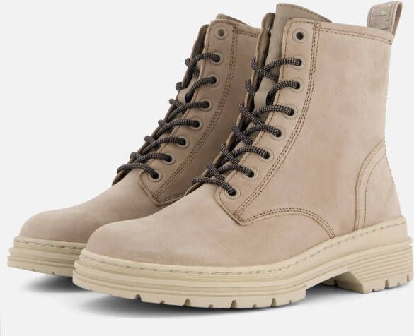 tamaris Veterboots taupe Imitatieleer