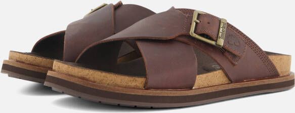 Timberland Amalfi Vibes Cross Slippers bruin Leer