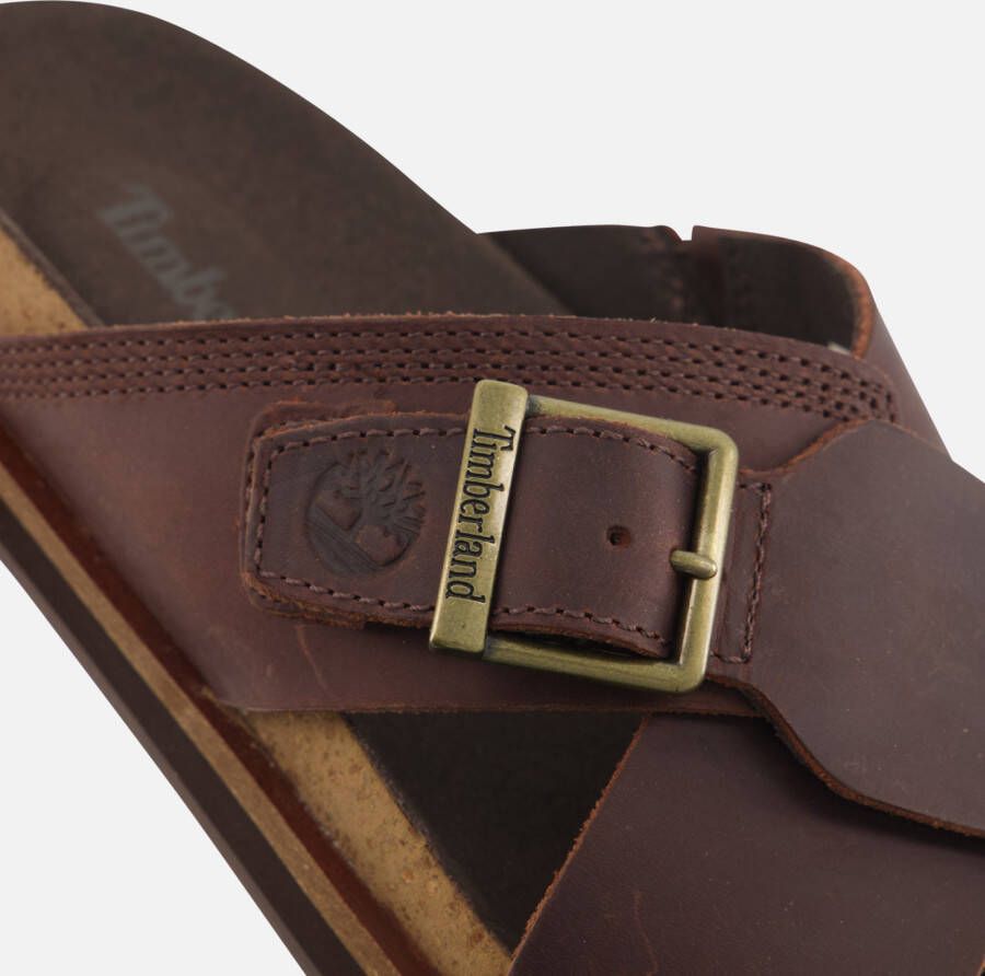 Timberland Amalfi Vibes Cross Slippers bruin Leer