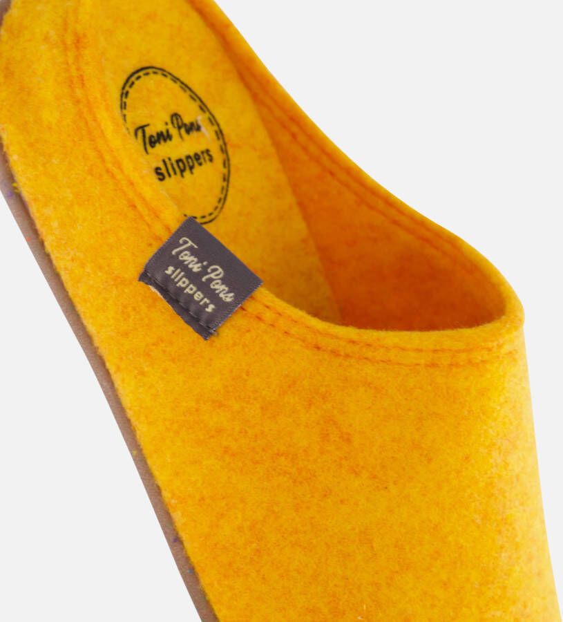 Toni Pons Pantoffels Mona geel Vilt