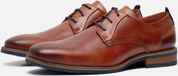 Van Lier Amalfi Veterschoenen cognac Leer