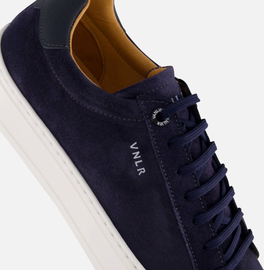 Van Lier Barossa Sneakers blauw Suede