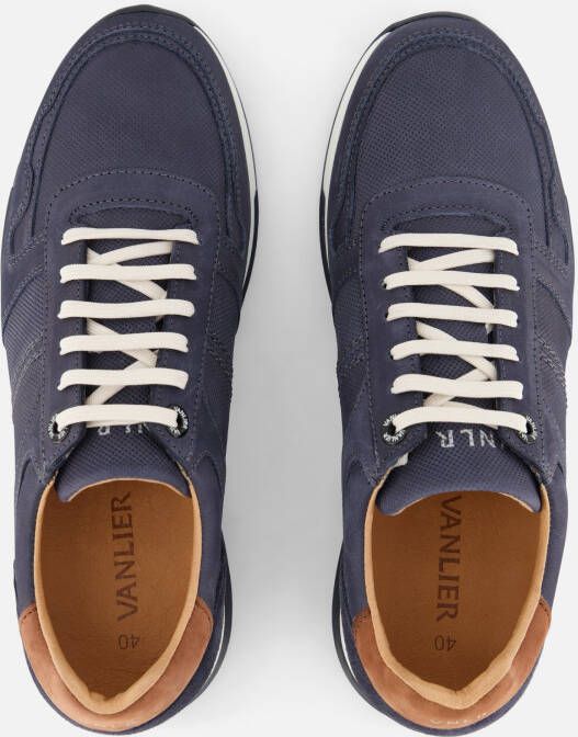Van Lier Positano Sneakers blauw Leer