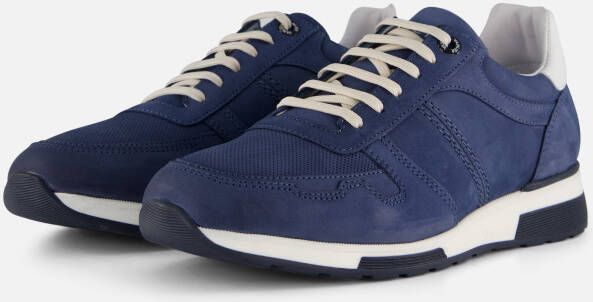 Van Lier Positano Sneakers blauw Nubuck