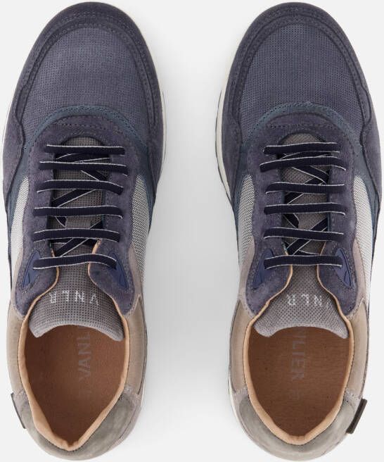 Van Lier Sneakers blauw Suede