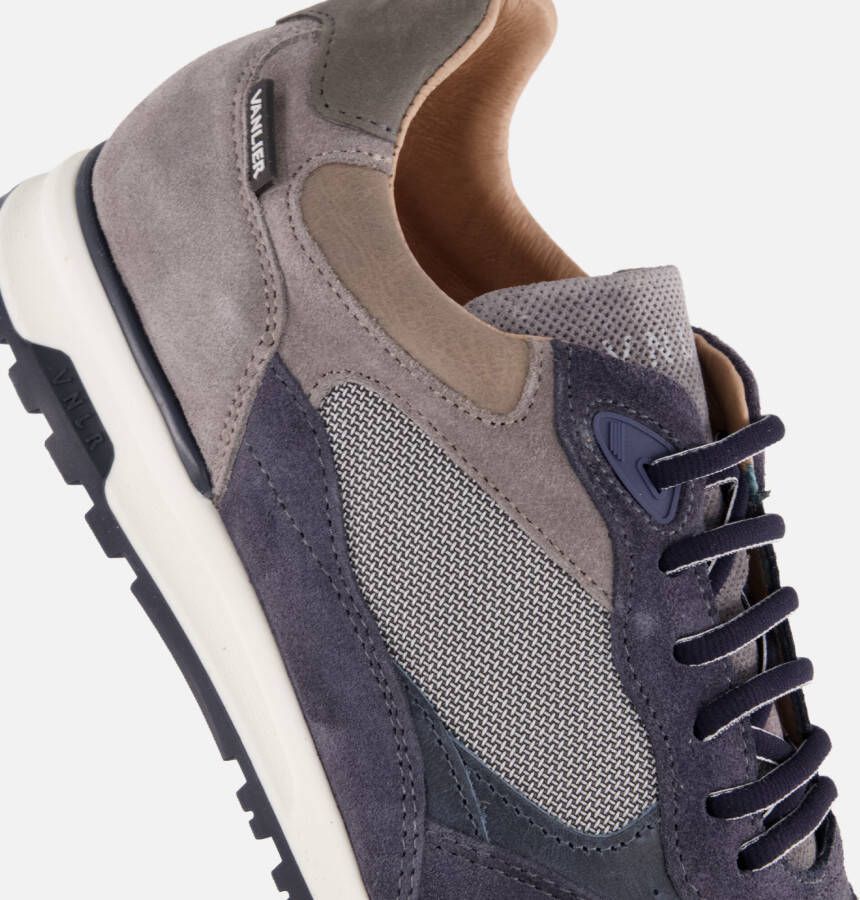 Van Lier Sneakers blauw Suede