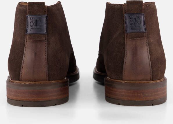 Van Lier Veterschoenen bruin Suede